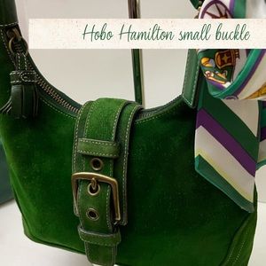 Coach Hamilton small brass buckle suede